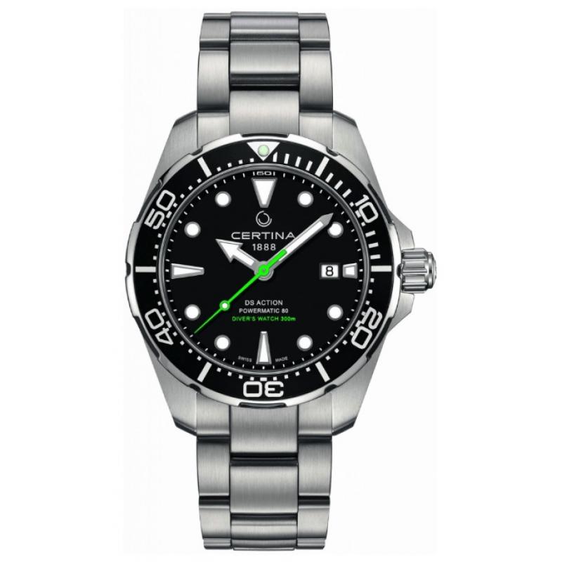 Ceas barbati Certina DS Action Diver Powermatic 80 C032.407.11.051.02, Otel inoxidabil, 30 ATM, Argintiu