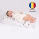 Perna antireflux pentru bebe 4 in 1 Kidizi Galaxy Grey – pozitionare inclinata pentru reflux, colici si confort dupa masa