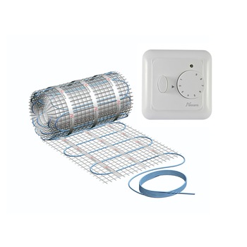 Pachet covor incalzire in pardoseala cu termostat si senzor pardoseala incluse incluse 1 mp 150 W Pachet covor incalzire in pardoseala cu termostat si senzor pardoseala incluse incluse 1 mp 150 W