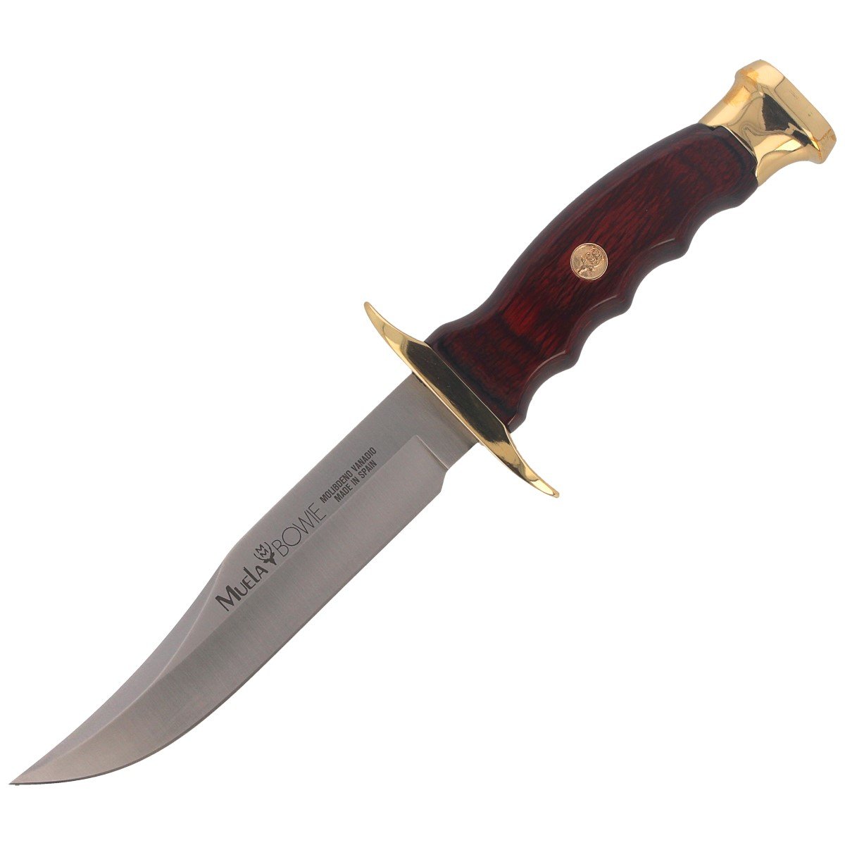 Cutit de vanatoare Muela BW-14 Bowie Pakkawood, Otel inoxidabil, 14 cm, Maro