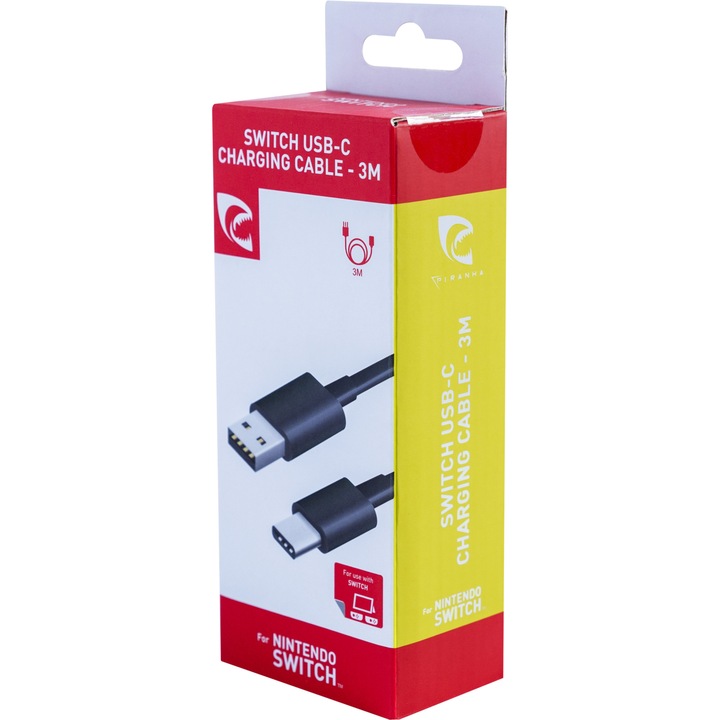 Cablu incarcare Piranha Switch USB-C 3M compatibil Nintendo Switch
