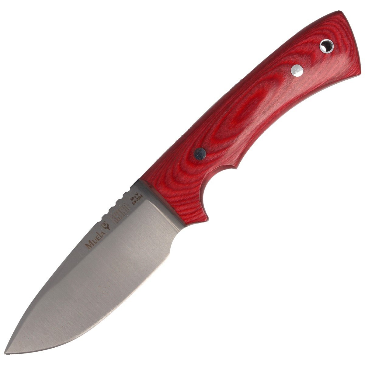 Cutit Muela RHINO-9R Full Tang cu Pakkawood, Otel inoxidabil, 9 cm, Maro