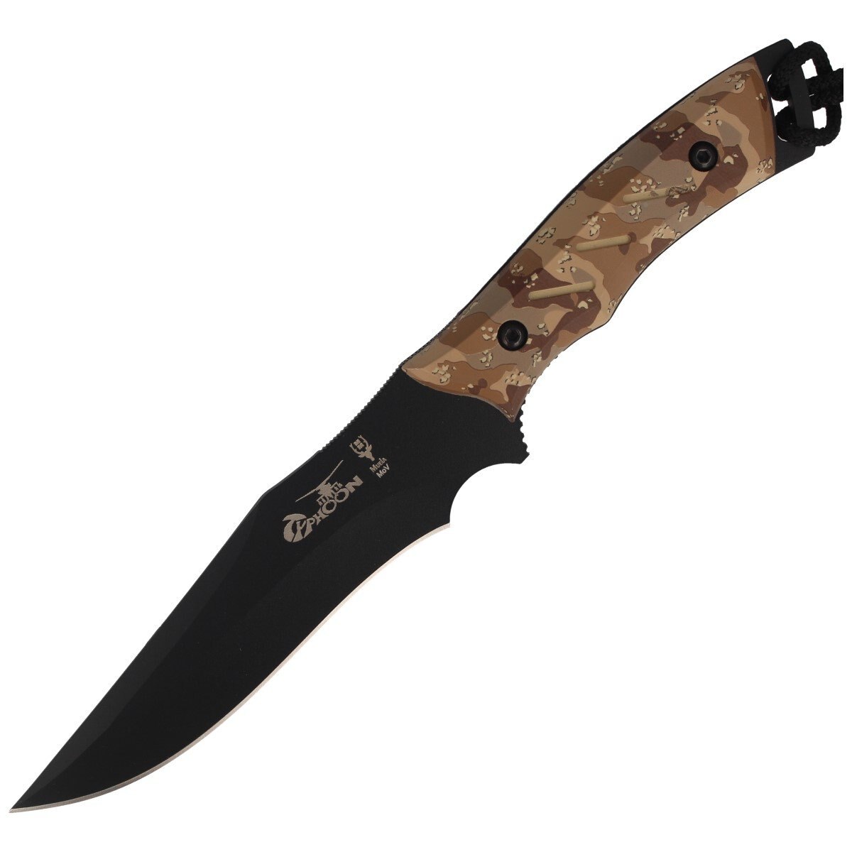 Cutit Muela TYPHOON-DES.N Tactical Soft Touch, Otel inoxidabil, 15 cm, Maro/Negru