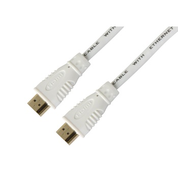 Cablu HDMI tata - HDMI tata, High Speed, 3M, 4K @ 60Hz, Techly, Alb , ICOC HDMI-4-030NWT Cablu HDMI tata - HDMI tata, High Speed, 3M, 4K @ 60Hz, Techly, Alb , ICOC HDMI-4-030NWT
