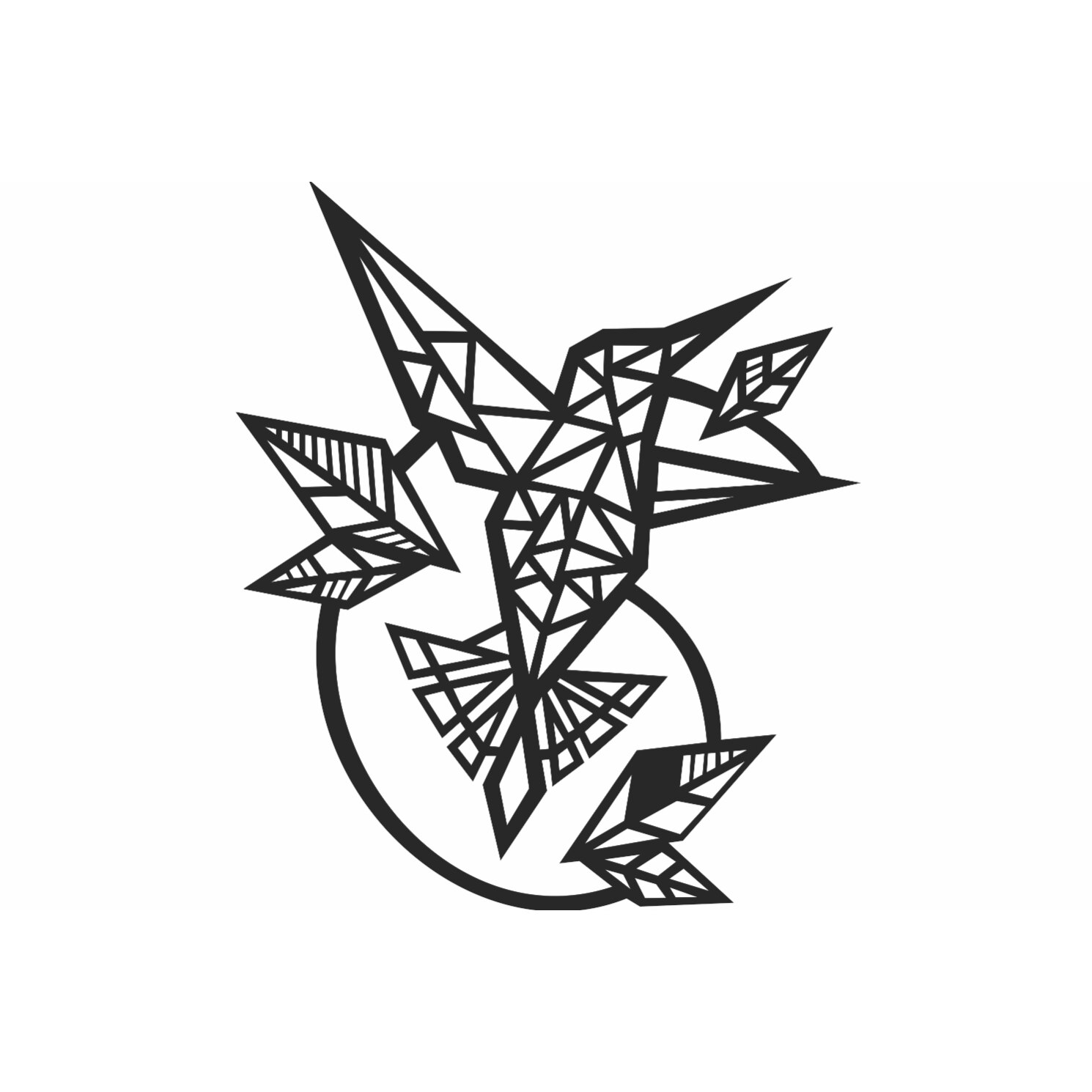 Decor perete Personalizabil Pasarea Colibri lemn 38 cm x 45 cm