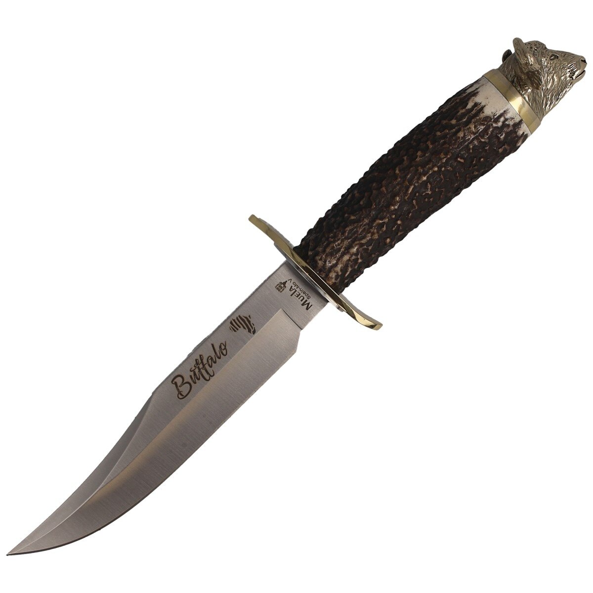 Cutit Muela BUFFALO-16BF Deer Stag, Otel inoxidabil, 16 cm, Gri/Auriu