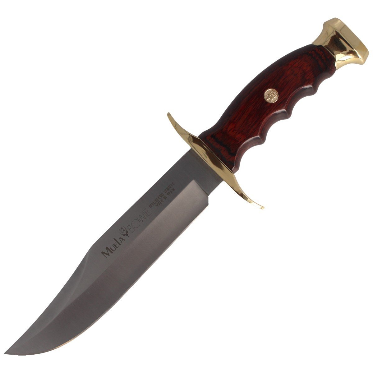 Cutit Muela BW-18 Bowie Pakkawood, Otel inoxidabil, 18 cm, Visiniu/Auriu