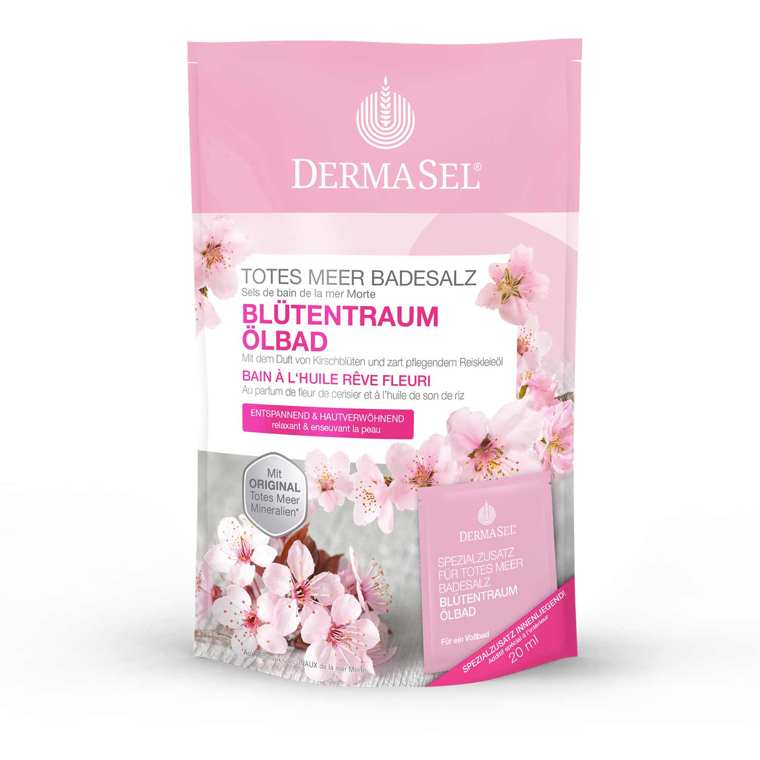 Sare de baie cu floare de cires, Dermasel, 400 g