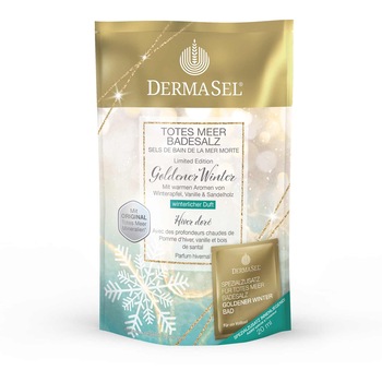 Sare de baie cu mere, vanilie si santal, Dermasel, 400 g Sare de baie cu mere, vanilie si santal, Dermasel, 400 g