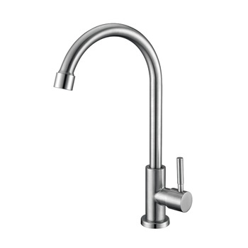 Baterie bucatarie Fabiano FB 22, Tip U, monocomanda, cartus ceramic 35mm, inox 304, pentru apa rece cu o singura intrare Baterie bucatarie Fabiano FB 22, Tip U, monocomanda, cartus ceramic 35mm, inox 304, pentru apa rece cu o singura intrare