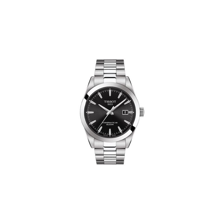 Мъжки часовник Tissot Gentleman Automatic Silicium, Сребрист