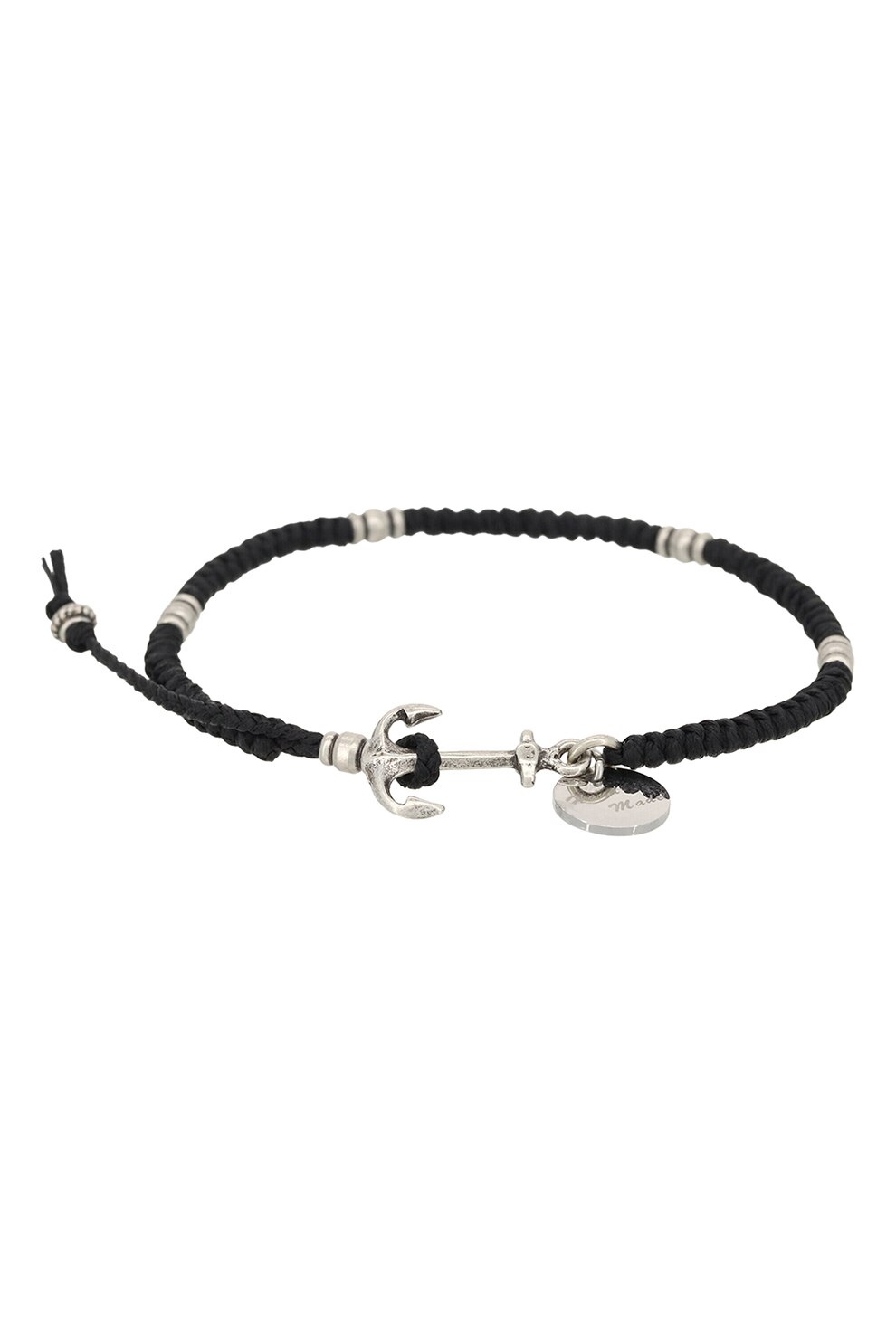 Rockstone, Bratara cu talisman, Negru/Argintiu