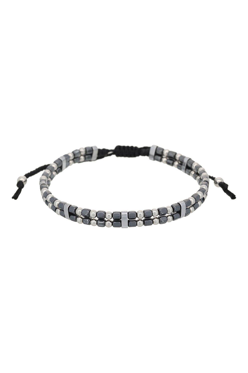 Rockstone, Bratara dubla cu margele, Gri