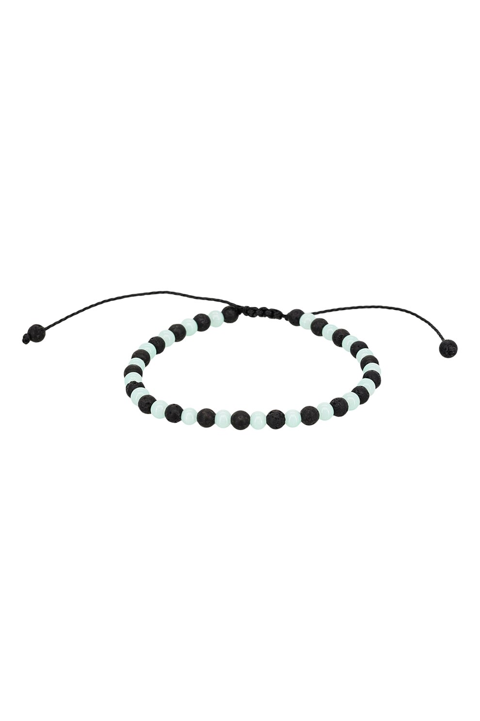 Rockstone, Bratara cu margele si snur, Negru/Bleu