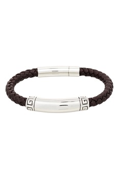 Rockstone, Bratara de piele cu model impletit Rockstone, Bratara de piele cu model impletit