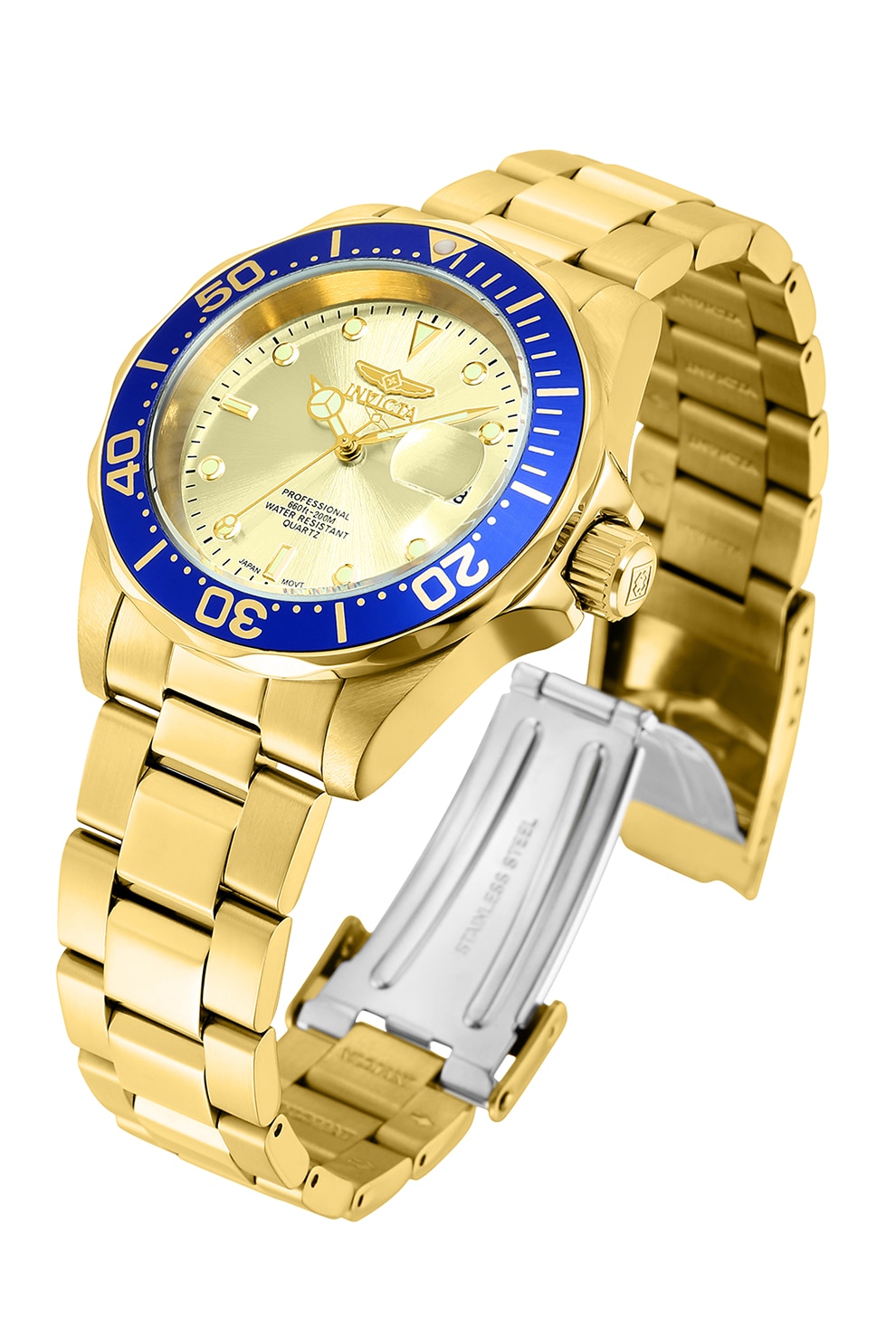 Invicta, Ceas de otel inoxidabil, Auriu