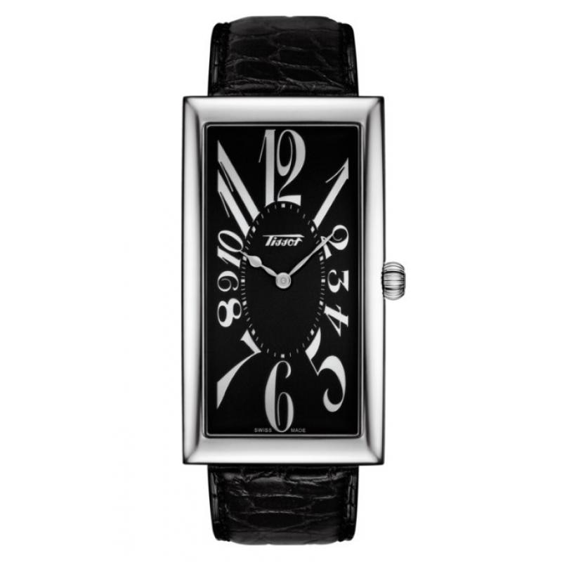 Ceas de Lux pentru barbati Tissot Heritage Banana Centenary Edition, Curea din Piele, Negru