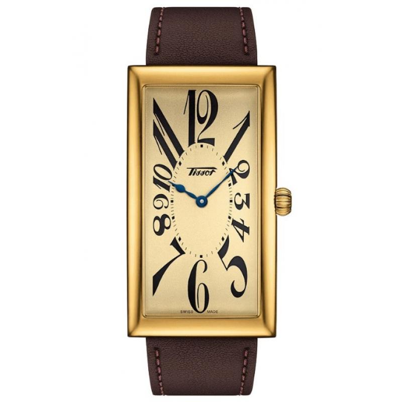 Ceas de Lux pentru barbati Tissot Heritage Banana Centenary Edition, Curea din Piele, Maro