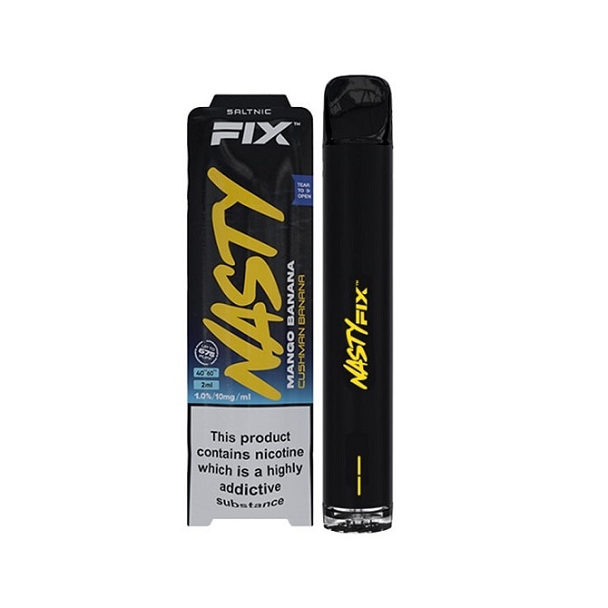 Kit Tigara Electronica Nasty Fix Air - Cushman Banana , Dispozitiv de unica folosinta ,2ml ,20mg NicSalt ,autonomie ,675 pufuri