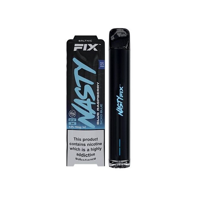 Kit Tigara Electronica Nasty Fix Air - Sicko Blue , Dispozitiv de unica folosinta ,2ml ,20mg NicSalt ,autonomie ,675 pufuri