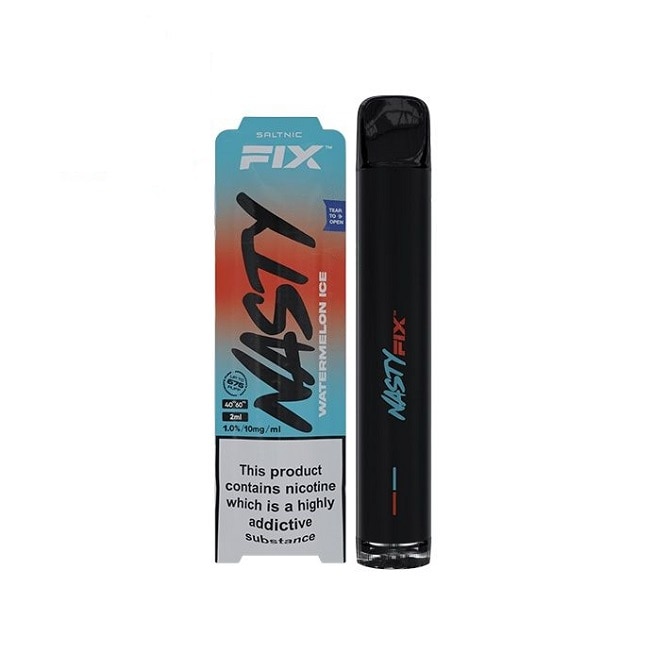 Kit Tigara Electronica Nasty Fix Air - Watermelon Ice , Dispozitiv de unica folosinta ,2ml ,20mg NicSalt ,autonomie ,675 pufuri