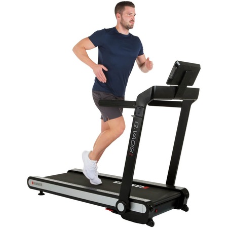 Banda alergare HAMMER Q.Vadis 3.0, motor 2CP / 5CP varf, viteza 1-18 km/h, Bluetooth + App, inclinare electrica, greutate maxima utilizator 130 kg