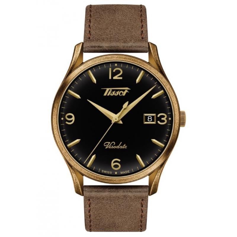 Ceas pentru barbati Tissot Heritage Visodate, Curea din Piele, Maro