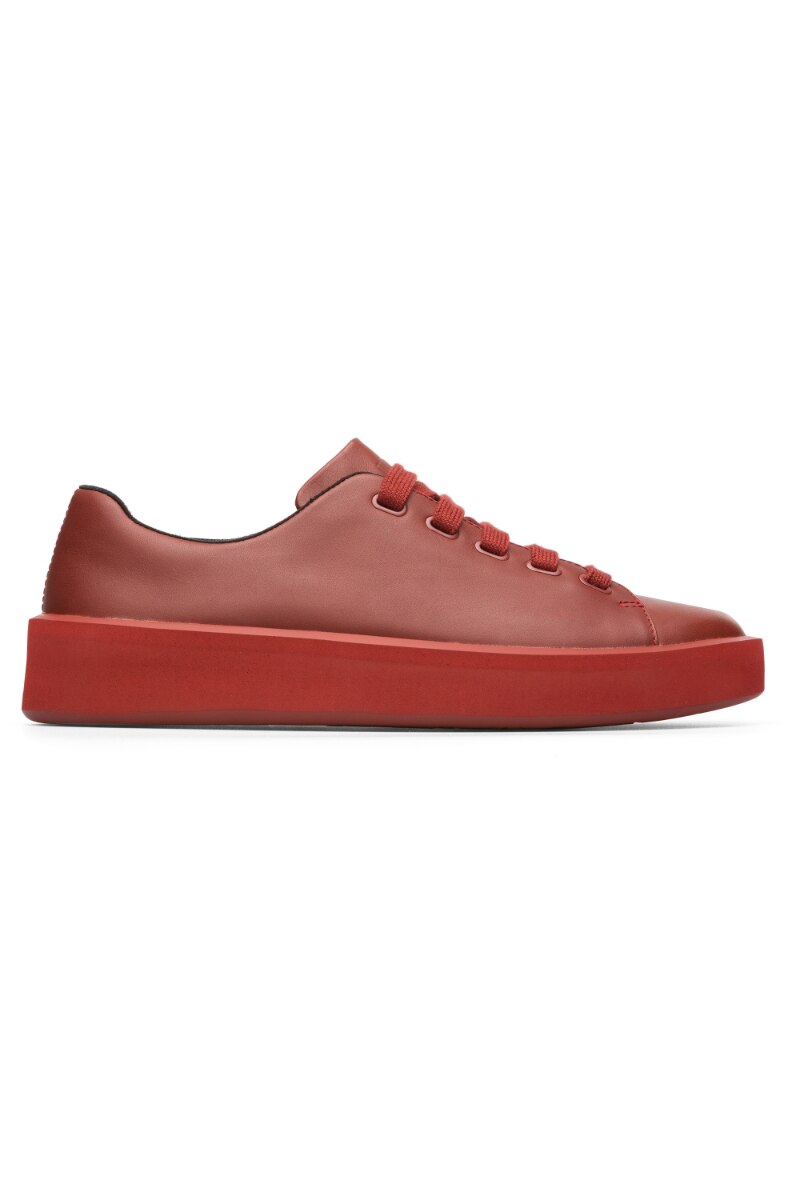 Pantofi sport Camper Courb, Piele naturala, Rosu inchis, Rosu inchis