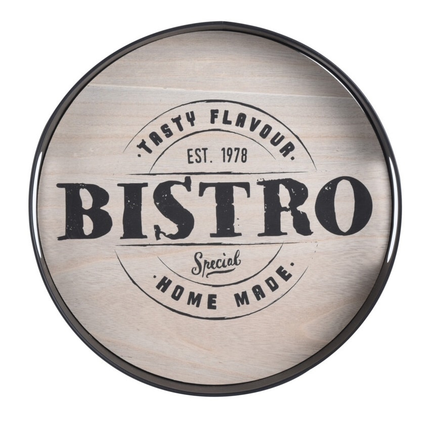 Platou servire rotund, cadru metalic, 31x5.5cm