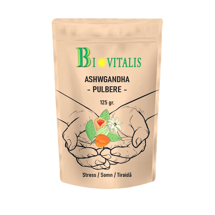Pulbere de Ashwagandha, Biovitalis 125 gr