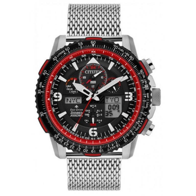 Ceas Citizen Skyhawk Limited Edition Red Arrows JY8079-76E, Otel inoxidabil, 20 ATM, Argintiu