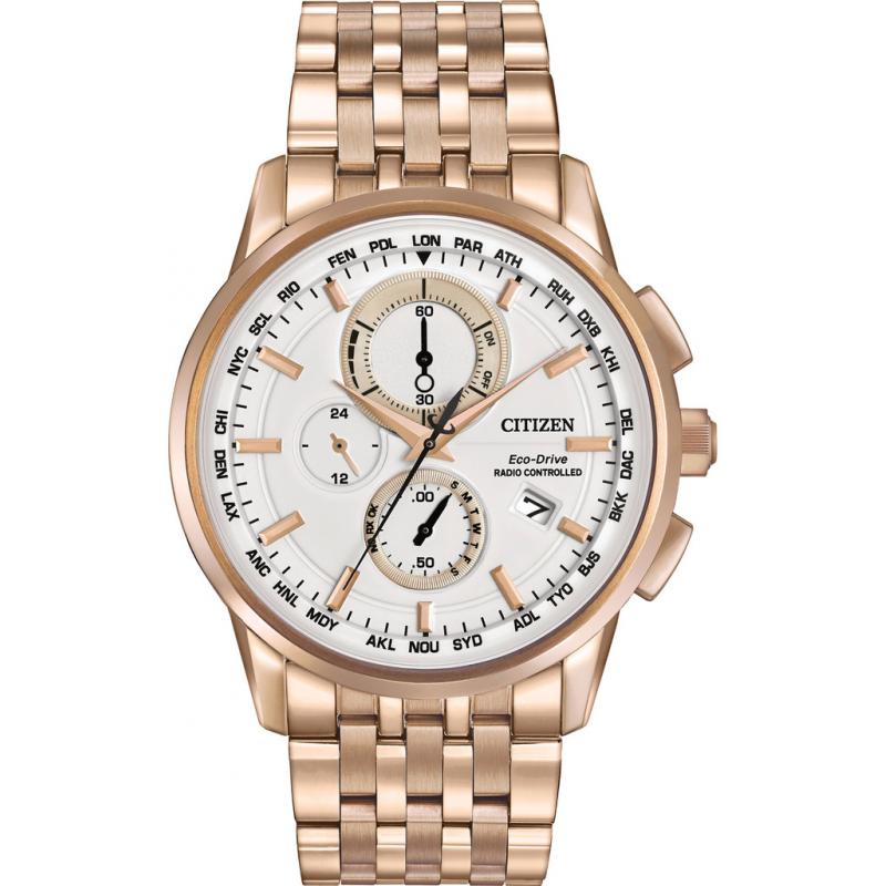 Ceas Citizen Radio Controled AT8113-55A, Otel inoxidabil, 10 ATM, Rose Gold