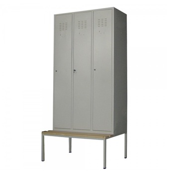 Vestiar cu bancuta si 3 usi imbracaminte L889xA700xH2200 mm Vestiar cu bancuta si 3 usi imbracaminte L889xA700xH2200 mm