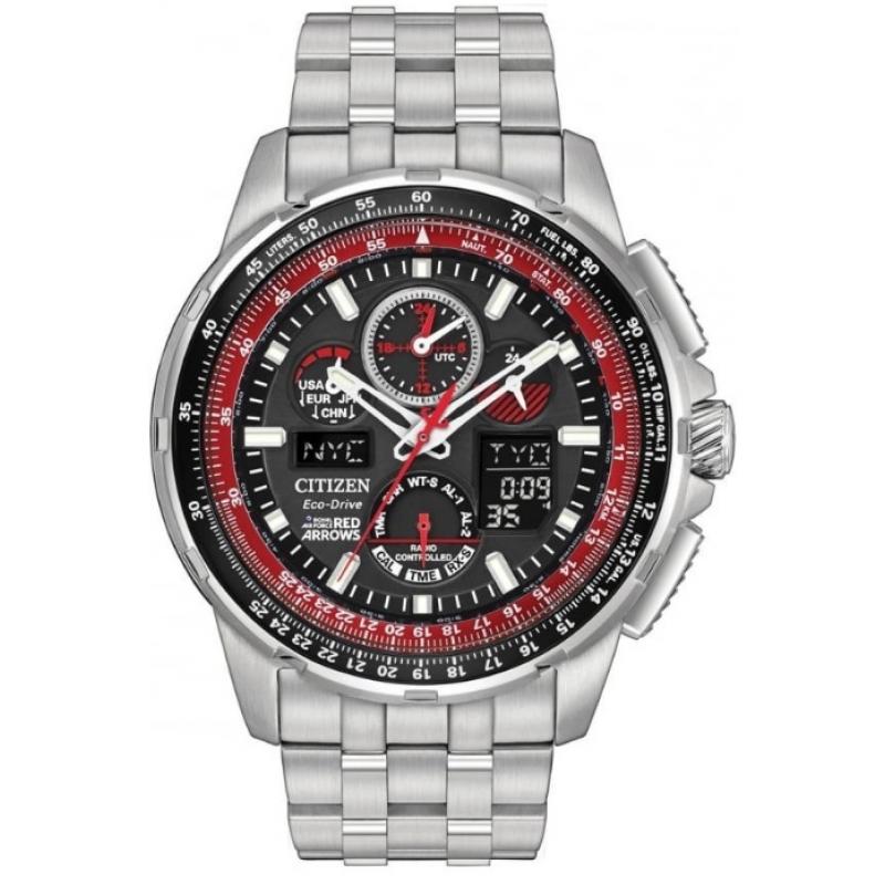 Ceas Citizen Super Skyhawk Red Arrows JY8059-57E, Otel inoxidabil, 20 ATM, Argintiu