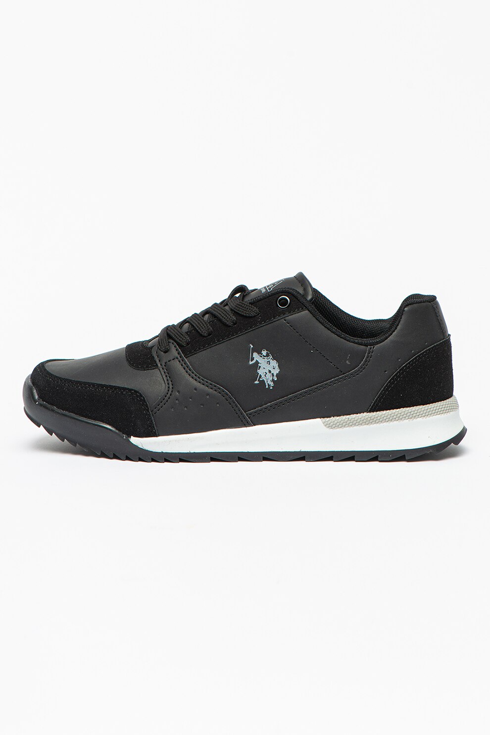 U.S. Polo Assn., Pantofi sport de piele ecologica Sushi, Negru