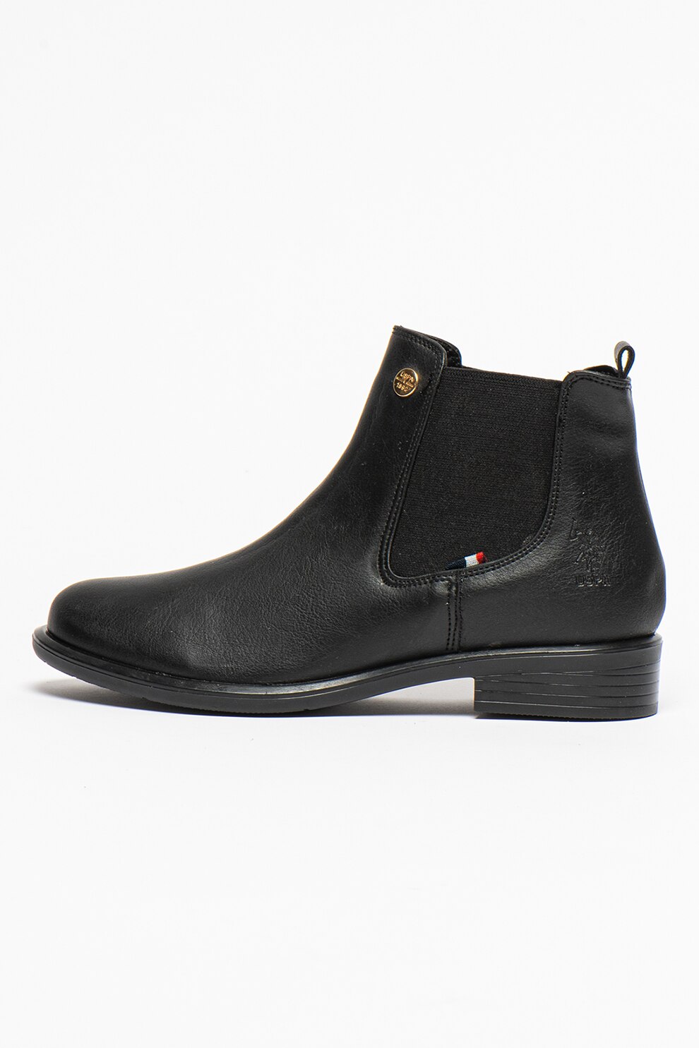 U.S. Polo Assn.,Ghete Chelsea de piele ecologica Ilena, Negru