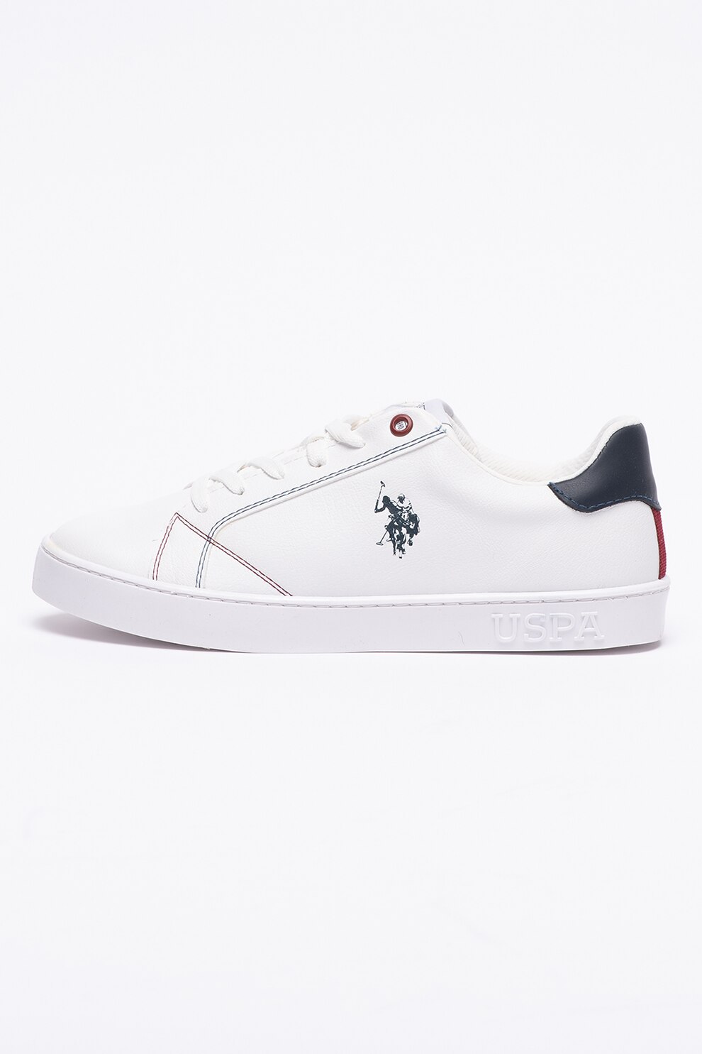 U.S. Polo Assn., Pantofi sport din piele ecologica Felicia, Alb
