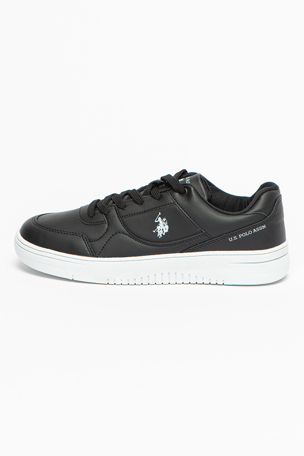 U.S. Polo Assn., Pantofi sport de piele ecologica Lee, Negru