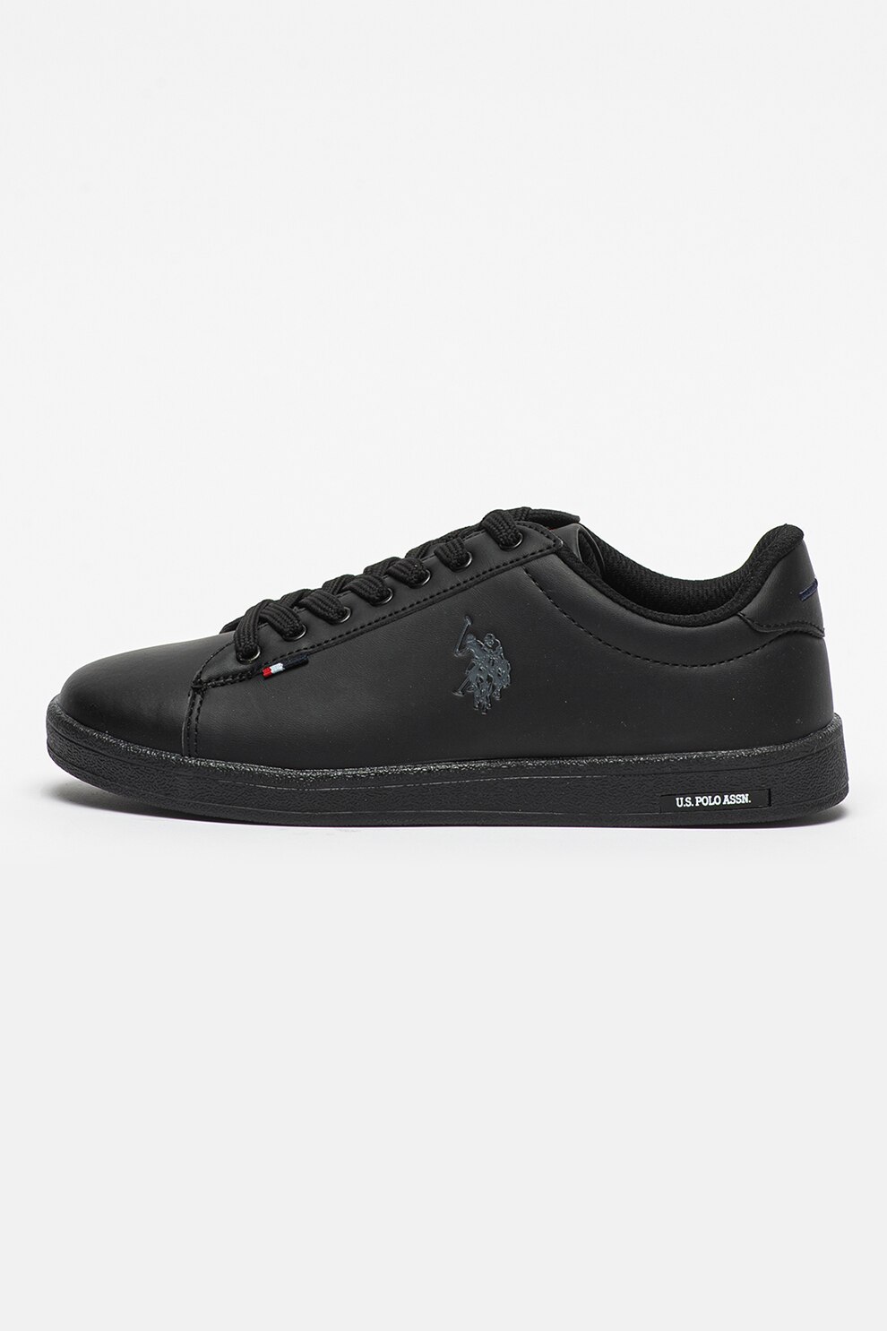 U.S. Polo Assn., Pantofi sport din piele ecologica Franco, Negru