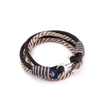 Bratara Bej/Neagra pentru barbati Constantin Nautics #9029 Bratara Bej/Neagra pentru barbati Constantin Nautics #9029