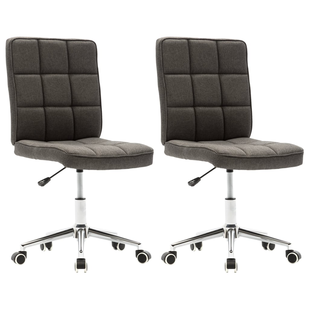 Set scaune de bucatarie, 2 buc, gri inchis, material textil 283580