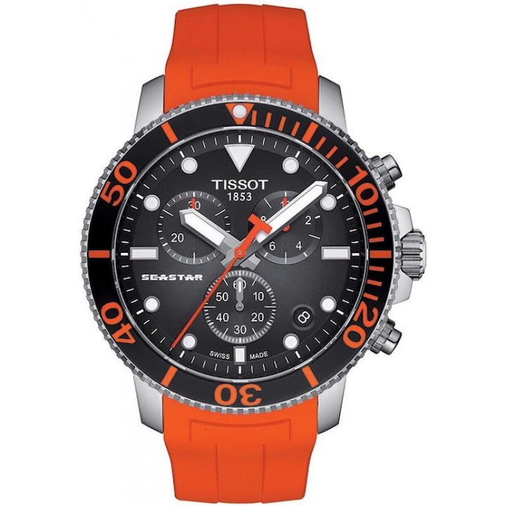 Ceas pentru barbati Tissot Seastar 1000 Chronog, Portocaliu
