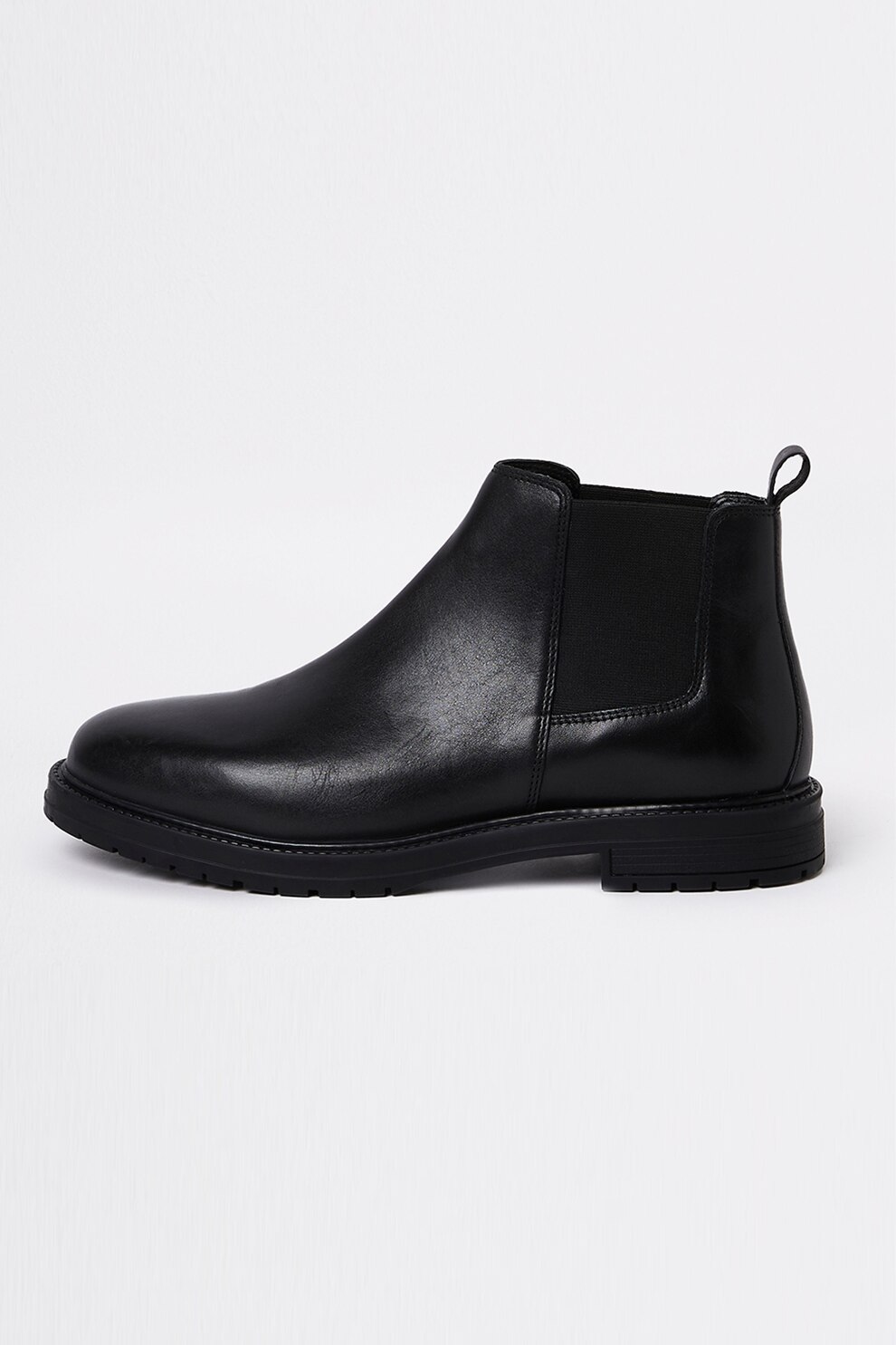 River Island, Ghete Chelsea de piele, Negru