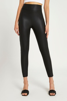 River Island, Colanti peliculizati cu talie inalta, Negru River Island, Colanti peliculizati cu talie inalta, Negru