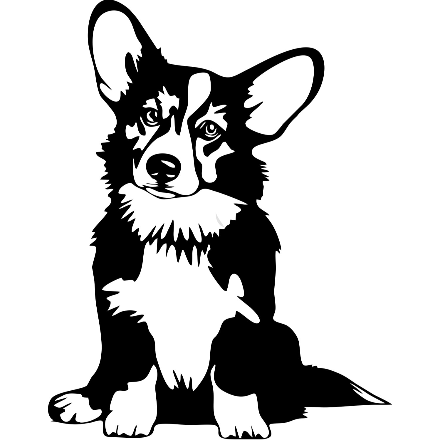 Decor perete Catel Corgi HH710 din lemn 27x35 cm