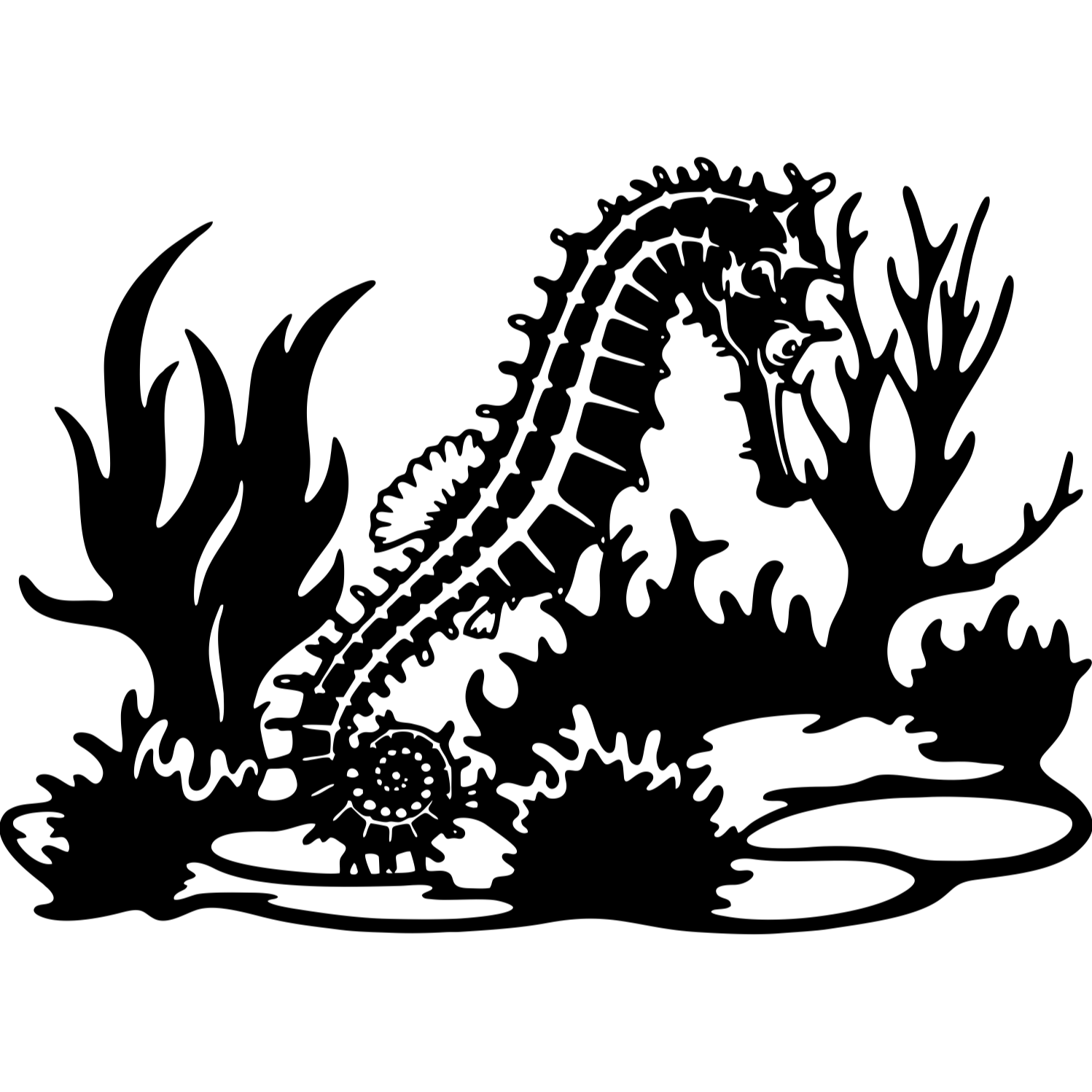 Decor perete Calut de Mare HH803 din lemn 28x20 cm