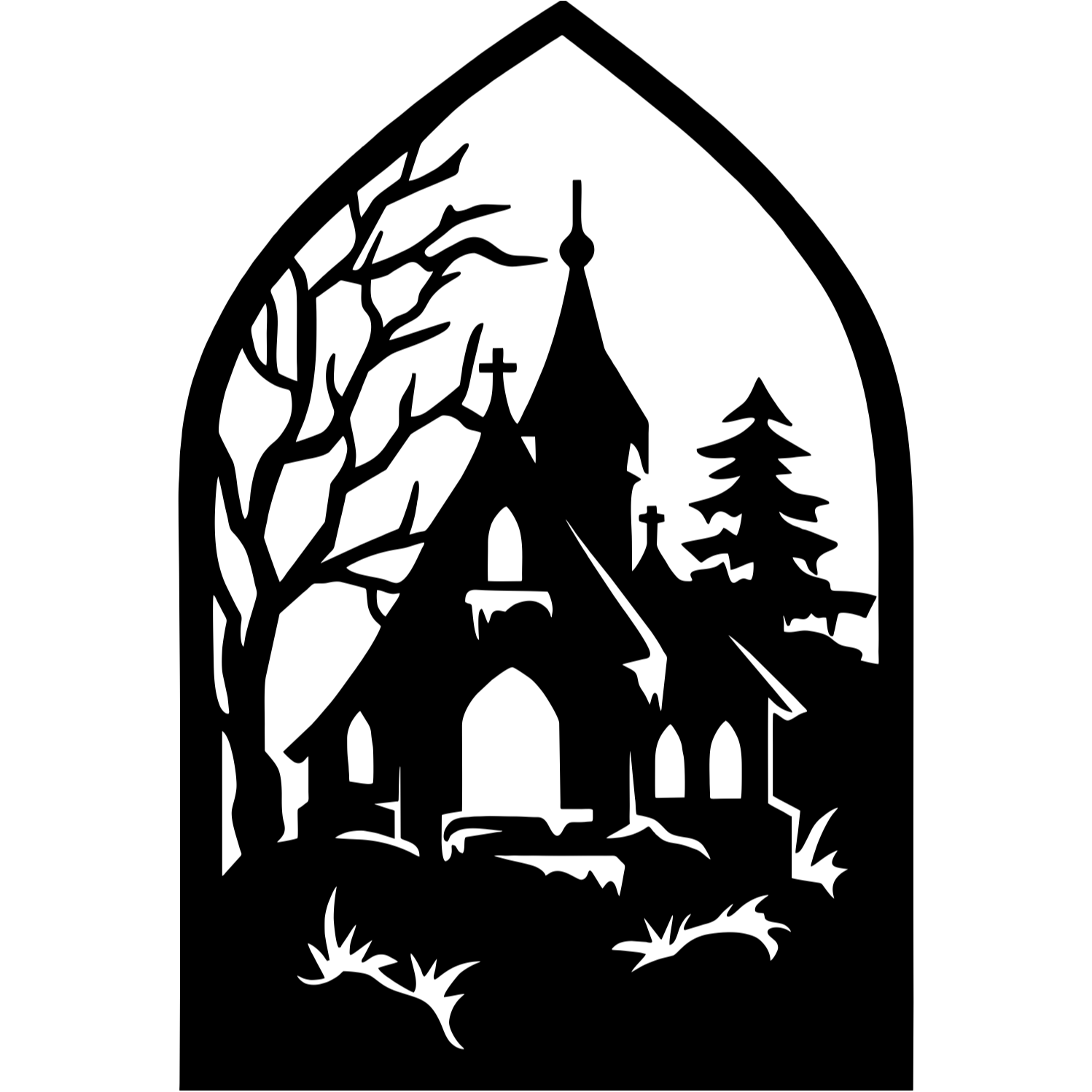 Decor perete Biserica HH782 din lemn 30x45 cm