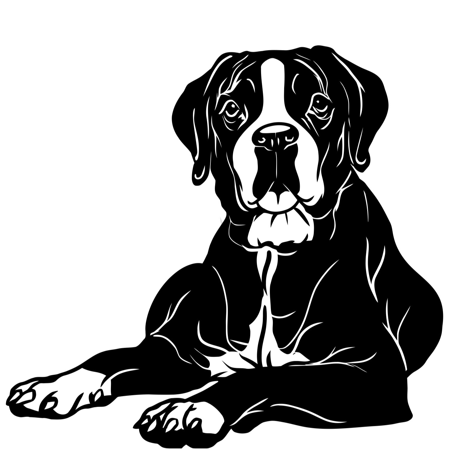 Decor perete Catel Boxer HH699 din lemn 27x25 cm