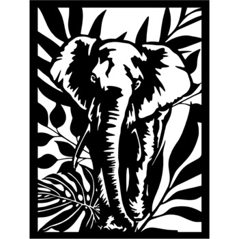 Decor perete Elefant HH788 din lemn 27x36 cm Decor perete Elefant HH788 din lemn 27x36 cm