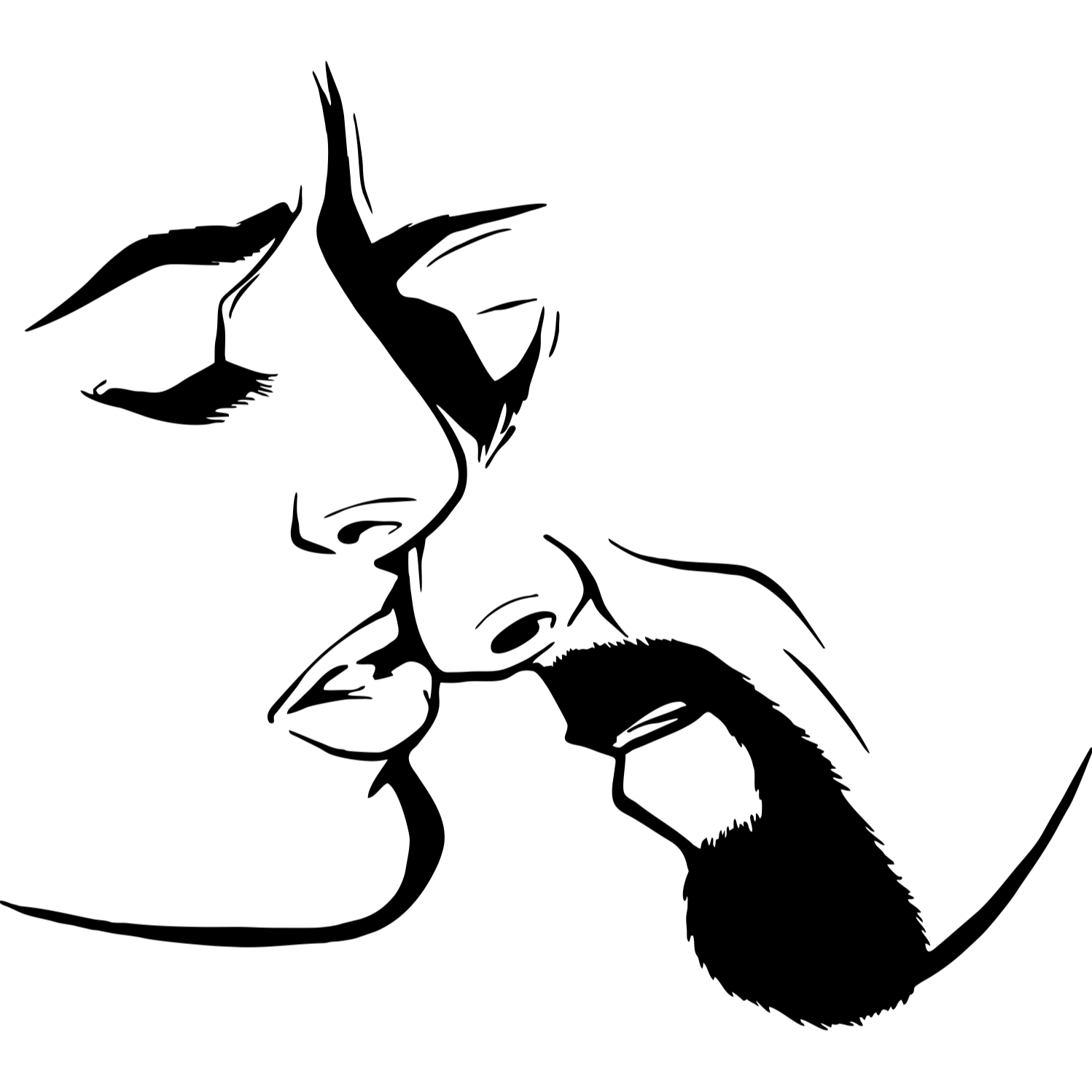 Decor perete Cuplu HH817 din lemn 42x37 cm